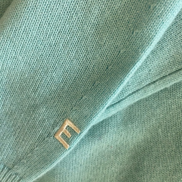 :::Everlane Tiffany Blue :: 100% Cashmere Sweater with Collar::: - Picture 4 of 8